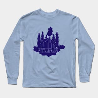 Walden - Henry David Thoreau (Blue version) Long Sleeve T-Shirt